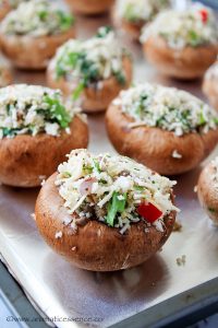Vegetarian Stuffed Mushrooms | Simple Stuffed Mushroom Recipe
