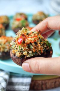 Vegetarian Stuffed Mushrooms | Simple Stuffed Mushroom Recipe