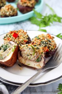 Vegetarian Stuffed Mushrooms | Simple Stuffed Mushroom Recipe