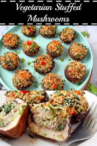 Vegetarian Stuffed Mushrooms | Simple Stuffed Mushroom Recipe