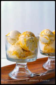 Mango Ice Cream | No Churn Mango Swirl Ice Cream
