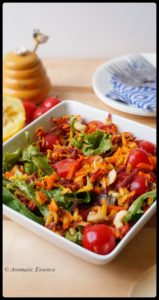 Rainbow Carrot Salad With Honey Lemon Dressing