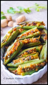 Bharli Bhendi (Maharashtrian Style Stuffed Okra)