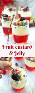 Layered Jelly with custard