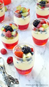 Layered Jelly with custard