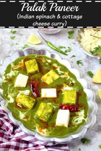 Palak Paneer | How To Make Palak Paneer | Indian Spinach & Cottage Cheese Curry