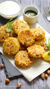 Sabudana Vada | Tapioca fritters (Baked)