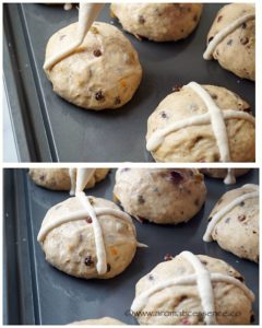 Eggless Hot Cross Buns