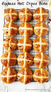 Eggless Hot Cross Buns