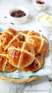 Eggless Hot Cross Buns