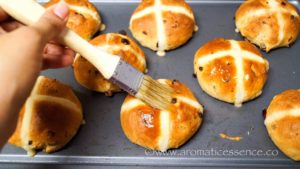 Eggless Hot Cross Buns