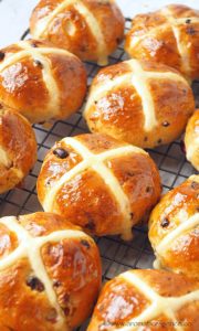 Eggless Hot Cross Buns
