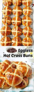 eggless hot cross buns
