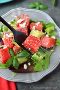 Watermelon Cucumber Feta Salad