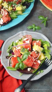 Watermelon Cucumber Feta Salad