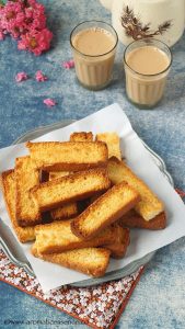 Cake Rusk | Indian Cake Rusk (Eggless)