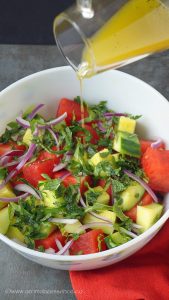 Watermelon Cucumber Feta Salad