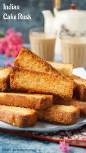 Cake Rusk | Indian Cake Rusk (Eggless)