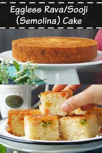 Rava Cake | Sooji Cake | Semolina Cake (Eggless)