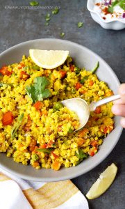 Cauliflower Rice Pilaf | Turmeric Cauliflower Rice