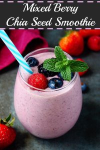 Mixed Berry Smoothie Recipe | Mixed Berry Chia Seed Smoothie