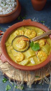 Prawn Caldine | Prawn Curry With Coconut Milk (Goan Style)