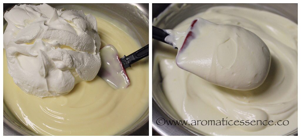 Fold the whipped topping into the cream cheese & pudding mixture