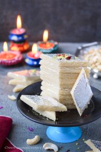 Kaju Katli Recipe | Kaju Barfi (Easy, No-Cook Recipe)