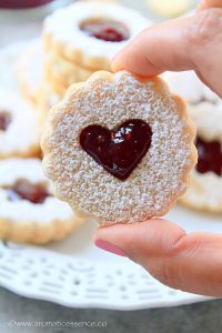 Linzer Cookies Recipe {Eggless} | Linzer Augen Recipe