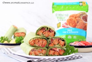Vegan Wraps With BBQ Chik'n Nuggets