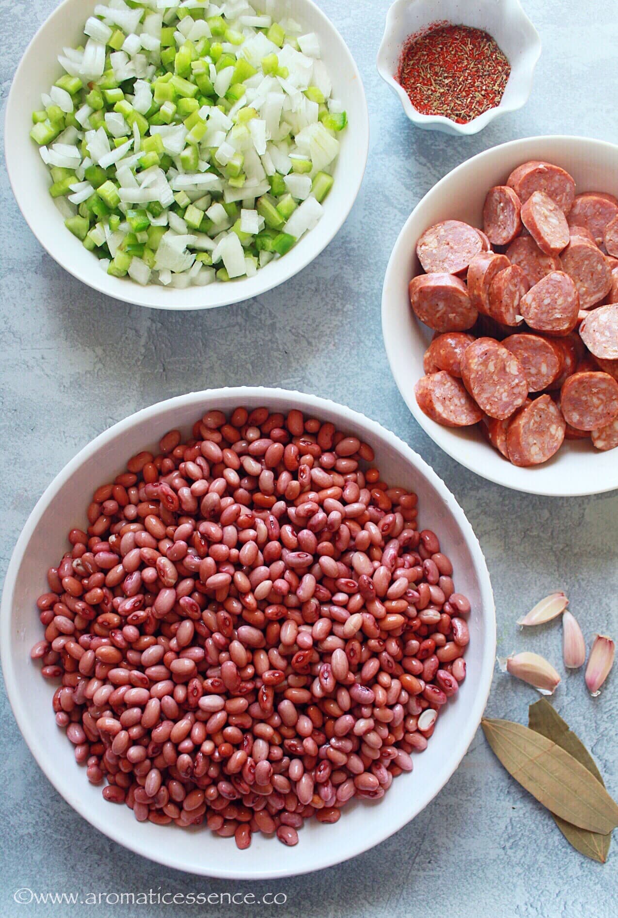 ingredients for pressure cooker red beans and rice