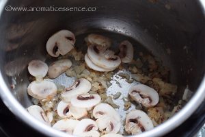 sauteeing mushrooms