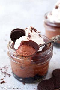 scooped up instant pot chocolate cheesecake