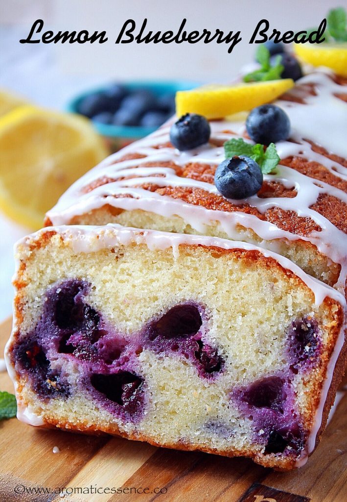 Lemon Blueberry Bread Recipe | Lemon Blueberry Loaf Cake