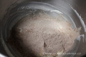 adding dry ingredients