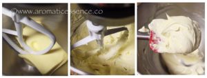 creaming butter for vanilla buttercream frosting