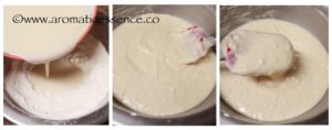 mix wet and dry ingredients