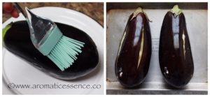 roasting eggplant