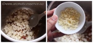 Add onions and garlic.