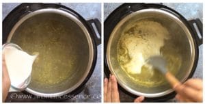 Add the cornstarch  and cream mixture.