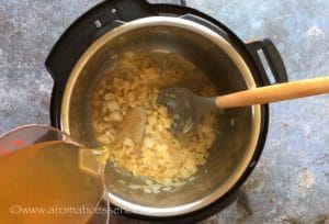 Deglaze the pot.