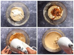 Add the pumpkin purée, sour cream, pumpkin pie spice mix, vanilla extract.