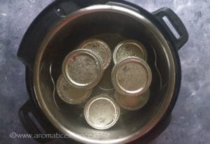 Pressure cooked pumpkin cheesecake jars.