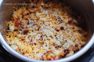 Add the second cup of cheese all over.