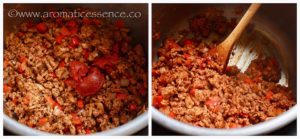 Add the tomato paste and cook for another minute.