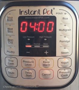 et the timer for 4 hours using the +/- button.