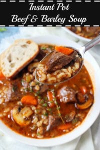 Instant Pot Beef And Barley Soup