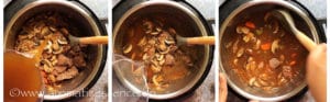 Add the stock and water.