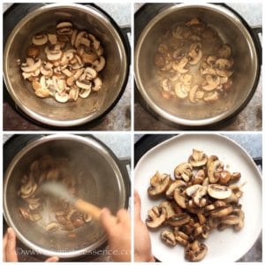 Saute the mushrooms