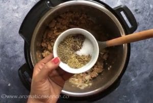 Add the seasoning mix.